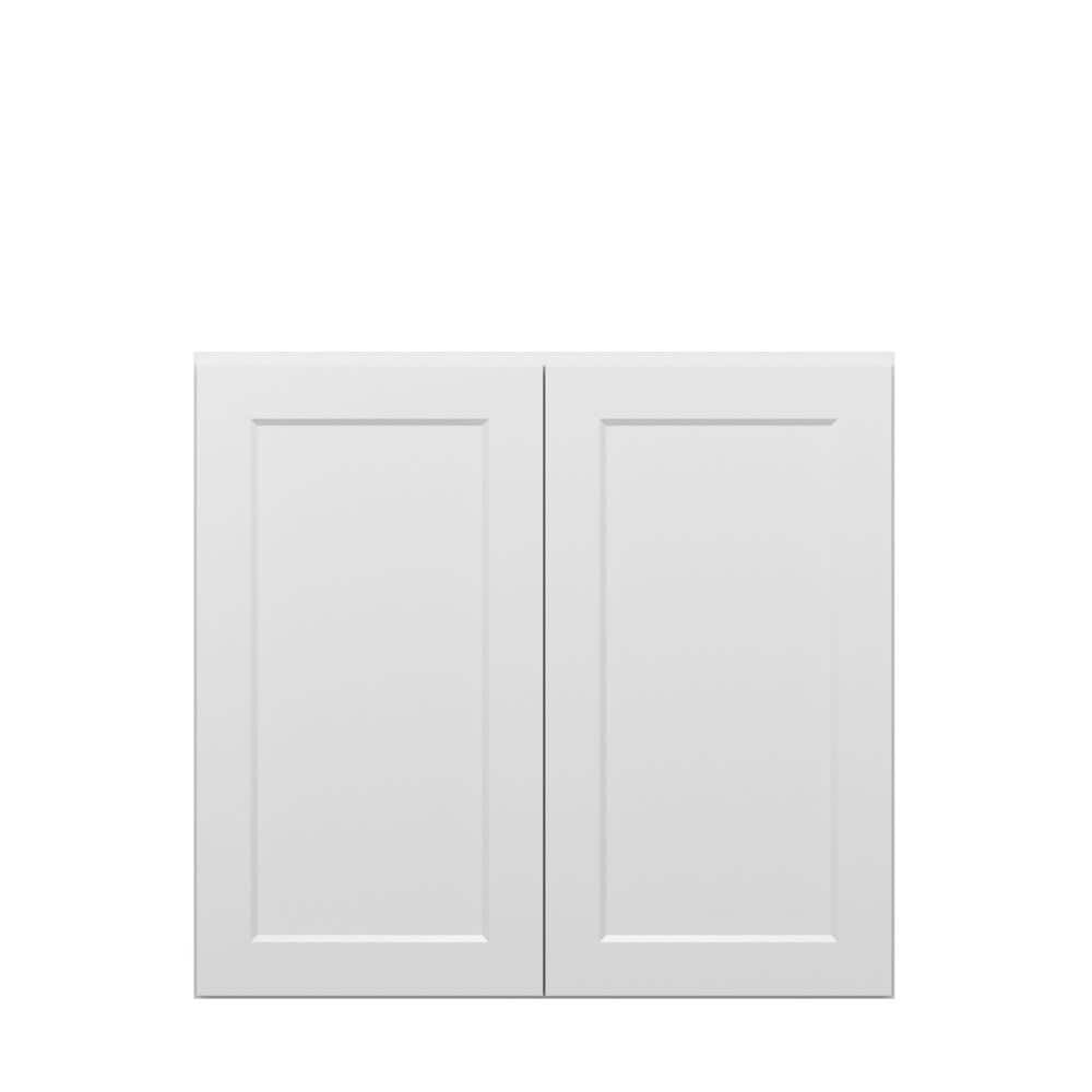 Norfolk Shaker 39 in. W x 36 in. H x 12 in. D in Painted White Plywood Asse