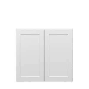 Norfolk Shaker 39 in. W x 36 in. H x 12 in. D in Painted White Plywood Assembled Wall Cabinet