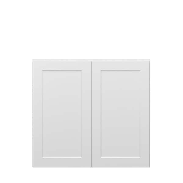 Norfolk Shaker 39 in. W x 36 in. H x 12 in. D in Painted White Plywood Assembled Wall Cabinet