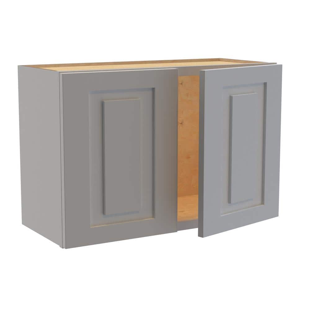 Grayson 27 in. W x 12 in. D x 18 in. H Assembled Plywood Wall Bridge Kitchen Cabinet in Pearl Gray with Soft Close price history on PriceWatchPro