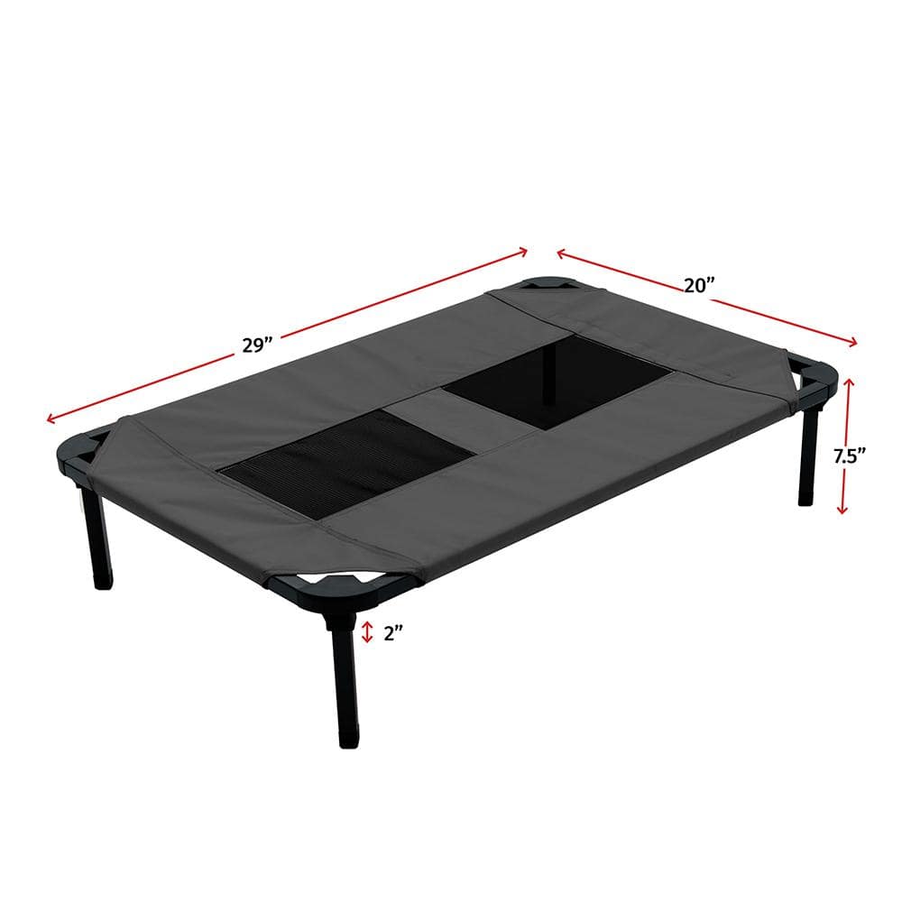 Small Gray Elevated Waterproof Outdoor Pet Bed