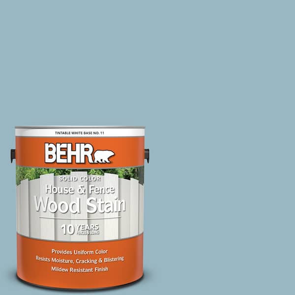 BEHR 1 gal. #S470-3 Peaceful Blue Solid Color House and Fence Exterior Wood Stain