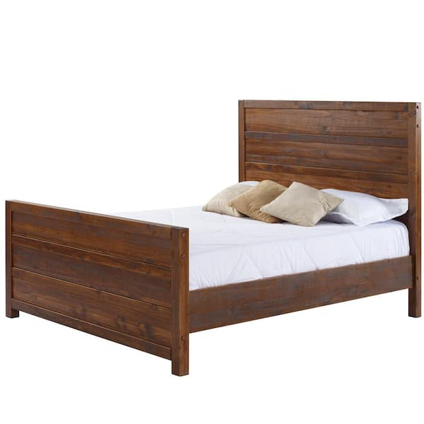 Camaflexi Carmel Antique Walnut Queen Bed CM305 - The Home Depot