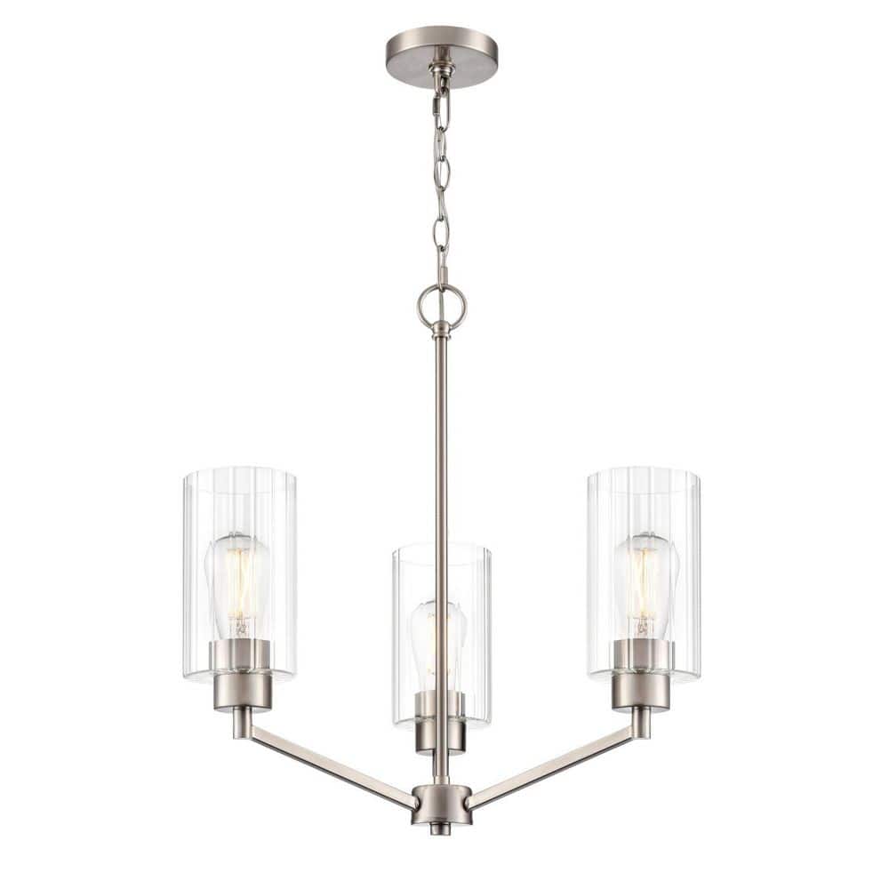 Beverlly 3 light Brushed Nickel Chandelier Ceiling Light price history on PriceWatchPro