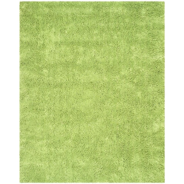 SAFAVIEH Classic Shag Ultra Lime 8 ft. x 10 ft. Solid Area Rug