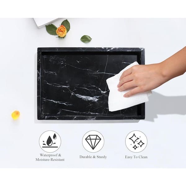 黒大理石 象嵌 トレー black marble inlay tray 【公式通販】