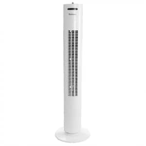 31 in. Oscillating Tower Fan with 3 Speed Settings in White