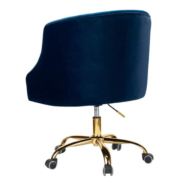 navy and gold office chair