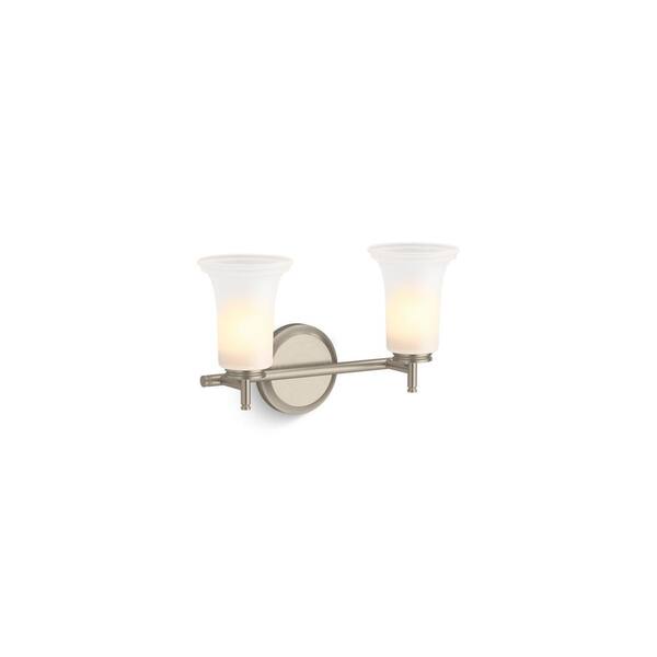KOHLER Bellera 2-Light Brushed Nickel Wall Sconce