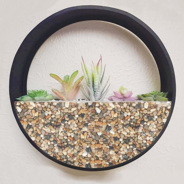 . 03 cu. ft. per bag Small (3/8 in. ) Mixed Color Highly Polished Pebble Landscape Rock for Indoor Plants(2.5 lb. Bag)