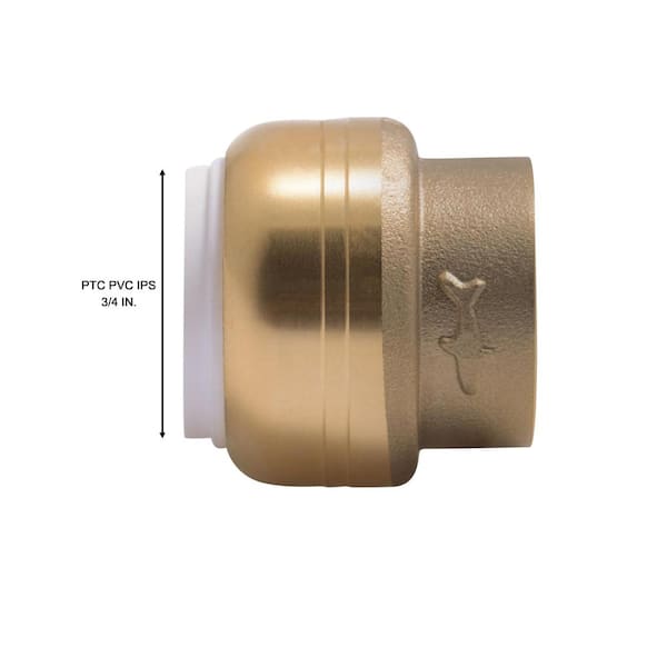 SharkBite 3/4 in. Push-to-Connect PVC IPS Brass End Stop Fitting UIP518A -  The Home Depot