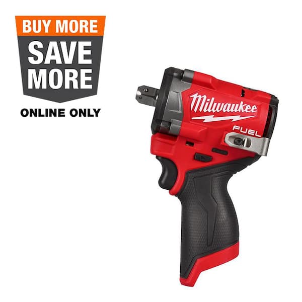 M12 FUEL 12V Lithium-Ion Brushless Cordless Stubby 1/2 in. Impact Wrench with Pin Detent (Tool-Only)