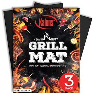 Reusable Heat Resistant BBQ Grill Mat (Set of 3)