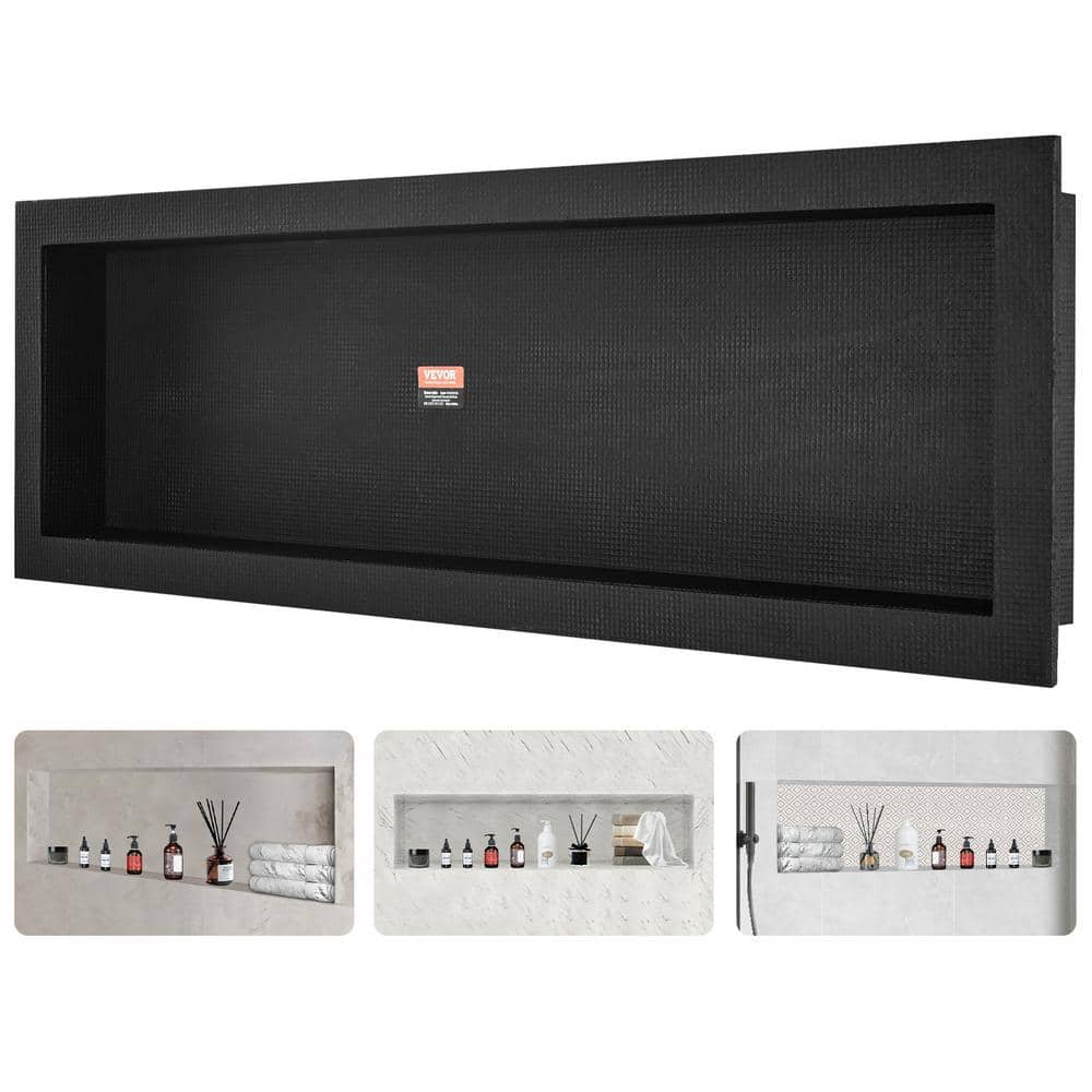 50 in. W x 16 in. H x 3.5 in. D Shower Niche Ready for Tile Single Shelf Organizer in Black price history on PriceWatchPro