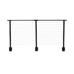 12 ft. Deck Cable Railing, 42 in. Face Mount, Black