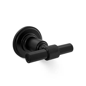 Torrington Wall Mounted Knob Robe/Towel Hook in Matte Black