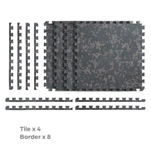 Norsk Green Camo 25 in. x 25 in. x 0.55 in. Dual Sided Impact Foam