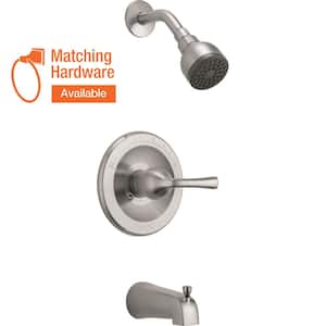 Foundations Single-Handle 1-Spray Tub and Shower Faucet in Brushed Nickel (Valve Included)