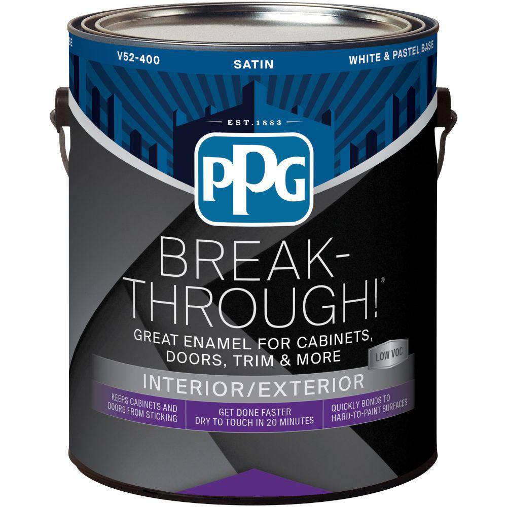 BreakThrough! 1 gal. PPG10082 Storm'S Coming Satin Door, Trim
