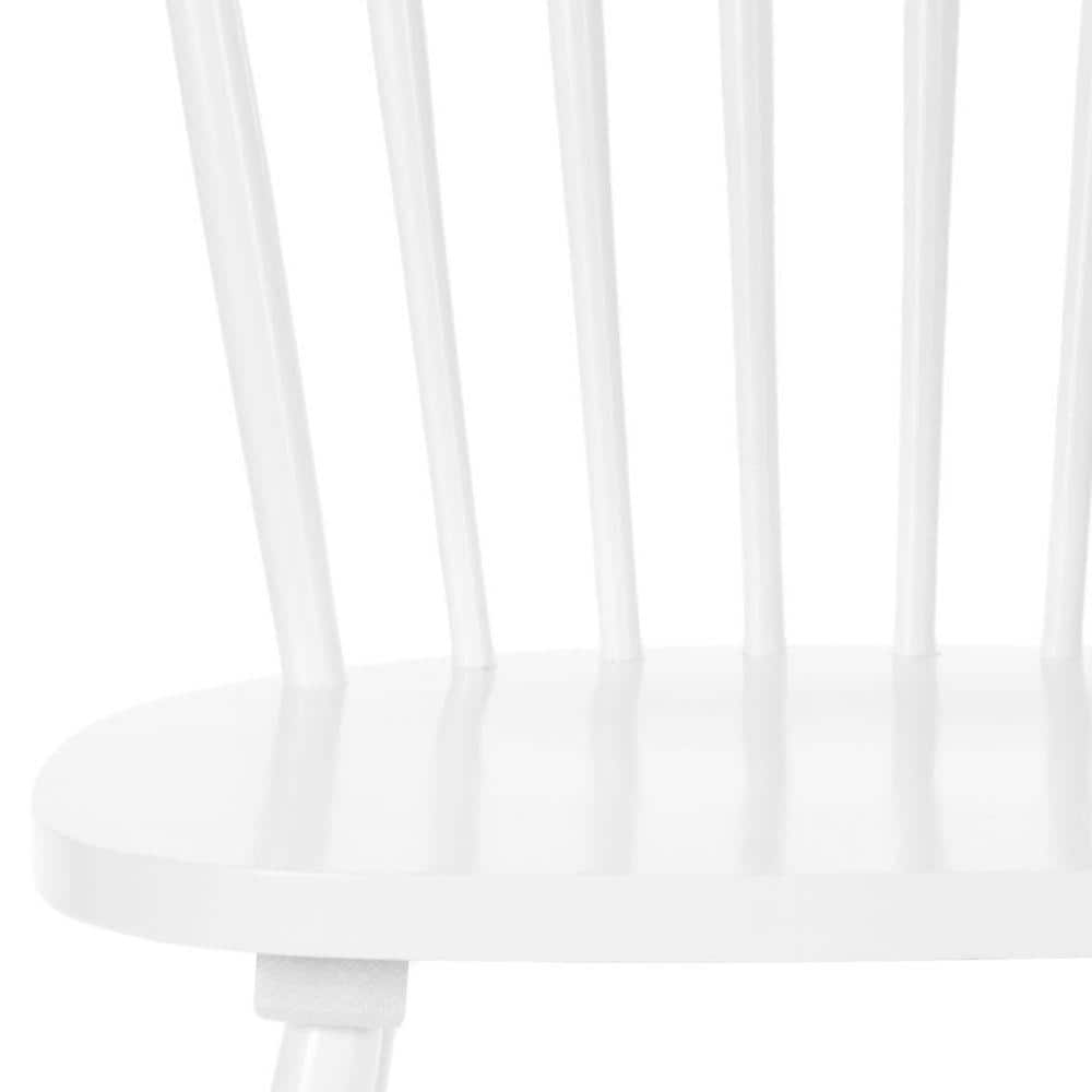 Classic White Windsor High Slat Side Chair in Solid Malaysian Oak