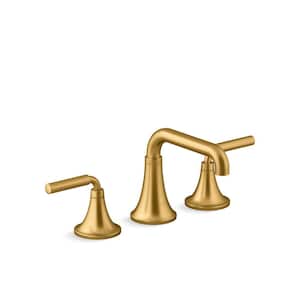Tone 8 in. Widespread Double Handle 0.5 GPM Bathroom Faucet in Vibrant Brushed Moderne Brass