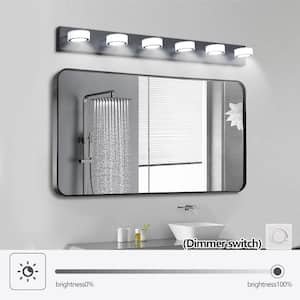 6-Lights Bathroom Light Fixtures Over Mirror Modern LED Vanity Lighting Fixtures