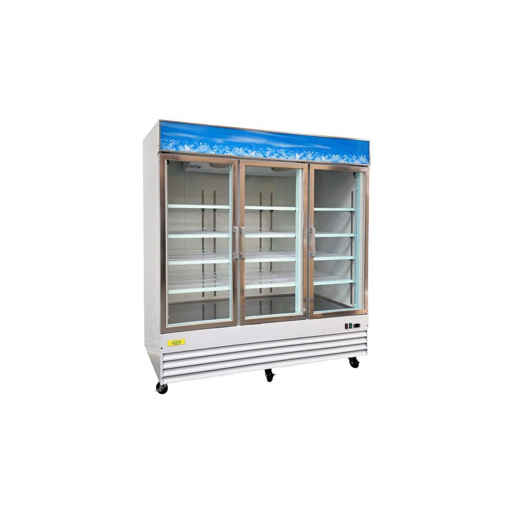 79.5 in. 52 cu. ft. NSF 3-Glass Door Freezer ED1.9S in White