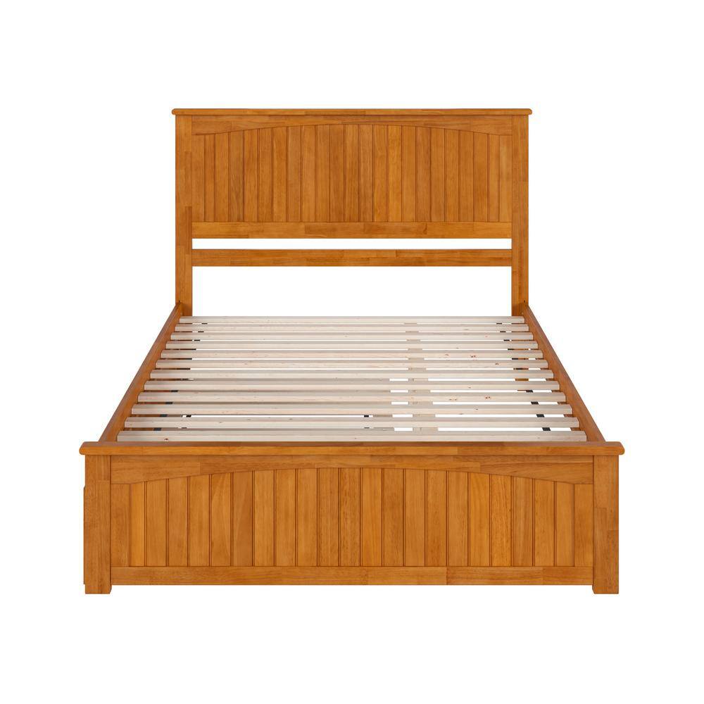 Nantucket Light Toffee Queen Wood Platform Bed with Slats