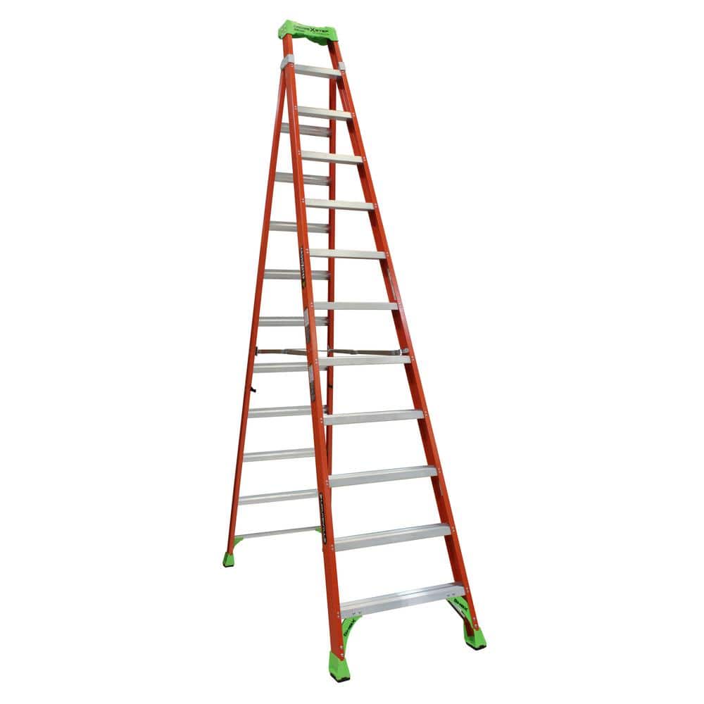 Louisville Ladder FS1512 FS1500 Series Fiberglass Step Ladder, 12 ft x 30  7/8 in, 300 lb Capacity