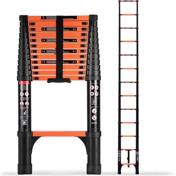 16.5FT Aluminum Telescoping Ladder, Portable Extension Folding Ladder, 330lbs Capacity