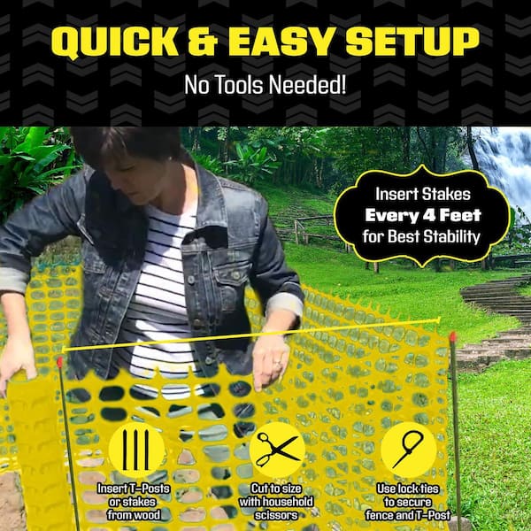 BOEN 50-Feet x 3-Feet 6-Gauge Green Plastic Rolled Fencing