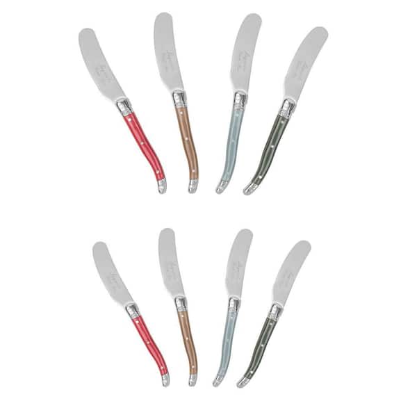 8-Piece Laguiole Cheese Knife and Spreader Set with Holly Berry Handles