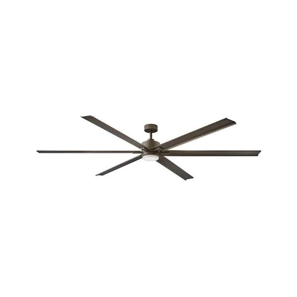 HINKLEY Indy Maxx 99 in. Integrated LED Indoor/Outdoor Metallic Matte Bronze Ceiling Fan with Wall Switch