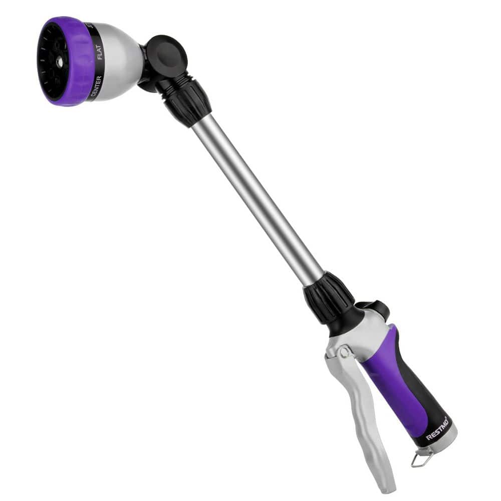 16 in. Purple Metal Hose Wand with 180° Swivel Head, 7 Spray Patterns Flow Control, Garden Hose Nozzle Sprayer price history on PriceWatchPro