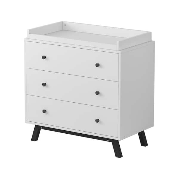 3 Drawer White Wooden Chest Of Drawers, White Dresser Cabinet