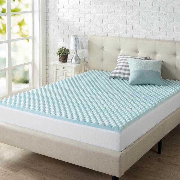 Zinus Swirl Topper 2 in. Medium No Pocket Gel Memory Foam Full Mattress Topper