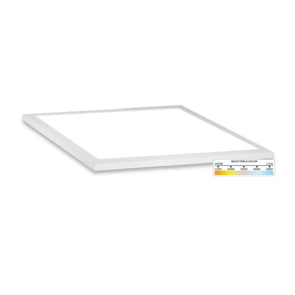 NuWatt 1 ft. x 1 ft. White Surface Mount Panel Integrated LED 18