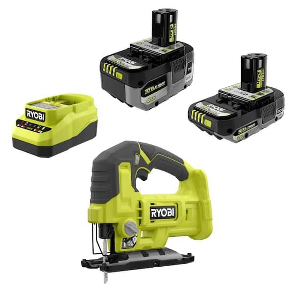 RYOBI ONE+ 18V HIGH PERFORMANCE Kit w/ 4.0 Ah Battery, 2.0 Ah