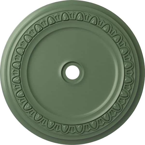 Ekena Millwork 2-3/8" x 41" x 41" Polyurethane Caputo Ceiling Medallion, Hand-Painted Athenian Green