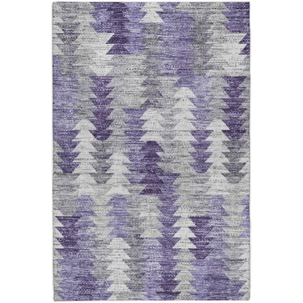 Dream Shag Premium Machine Washable Abstract ADS632 Purple 5 ft. x 7 ft. 6 in. Area Rug price history on PriceWatchPro