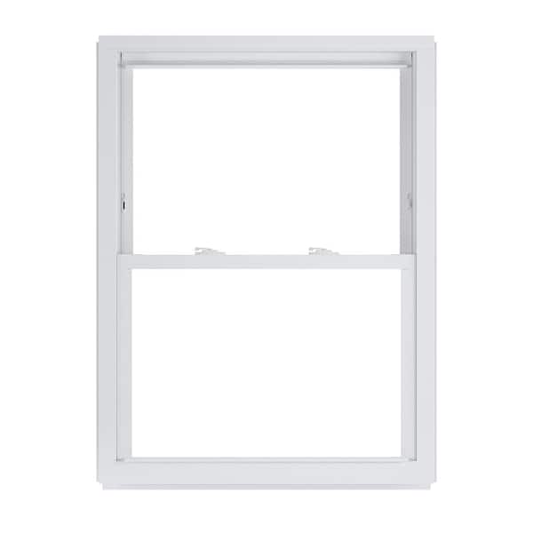 American Craftsman 31.75 in. x 41.25 in. 50 Series White Double Hung Low-E Argon Glass Vinyl Replacement Window, Screen Incl