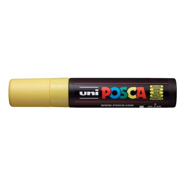 POSCA PC-17K Extra Broad Rectangular Chisel Paint Marker, Yellow