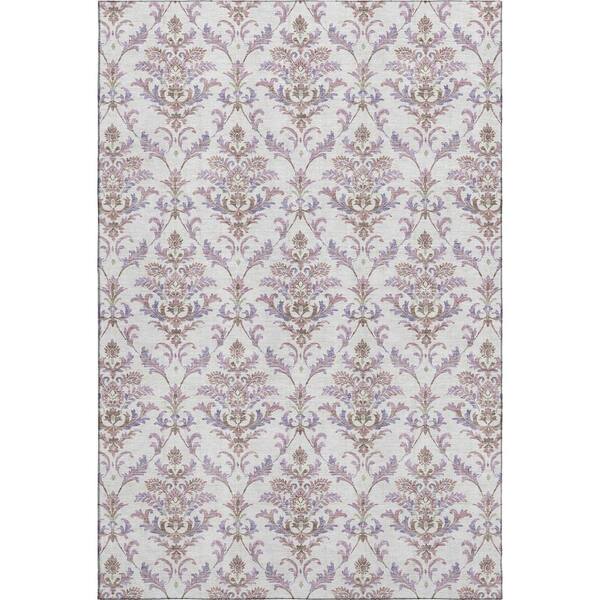 Mayfield Premium Machine Washable Abstract AMF2325 Lavender 10 ft. x 14 ft. Area Rug
