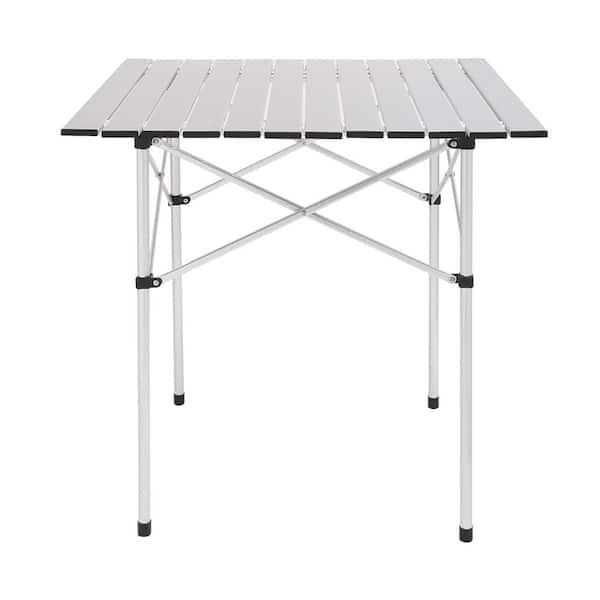 Mini Camping Folding Table Aluminum Alloy Roll Up Picnic Table Small Table BLACK 