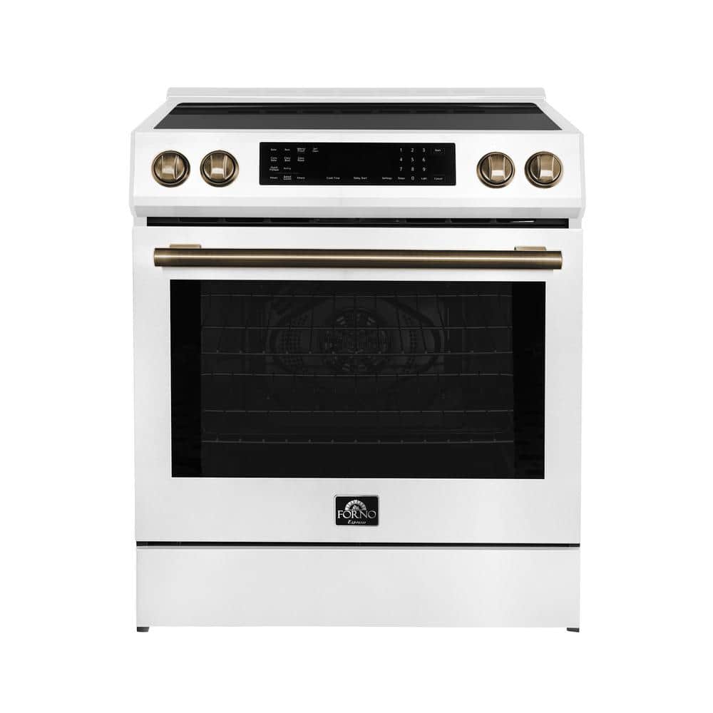 Forno Espresso Donatello 30 in. Slide-In Induction Range White 4