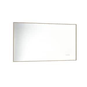 42 in. W x 24 in. H Rectangular Metal Framed LED Wall Mount Anti-Fog Dimmable Modern Decorative Bathroom Vanity Mirror