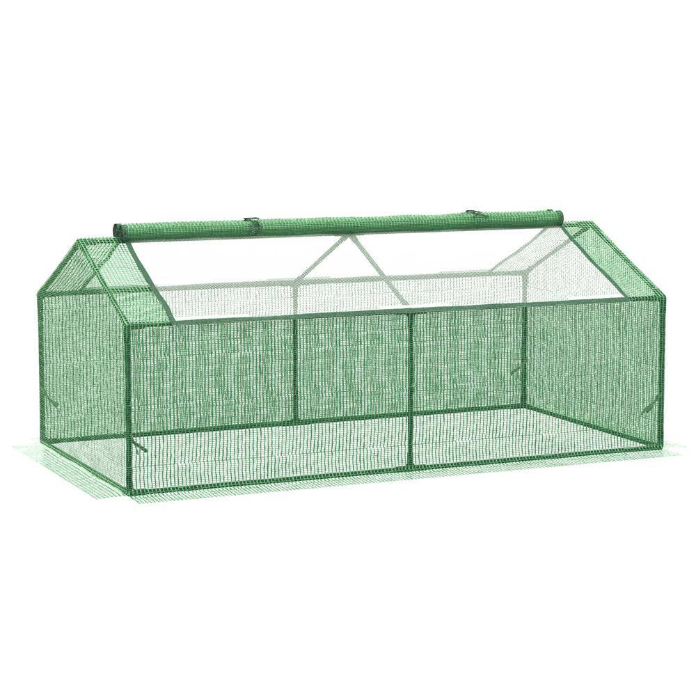 71 in. x 36 in. x 28 in. Greenhouse Crop Cage, Portable Hot House for Plants with Large Zipper Windows-Green price history on PriceWatchPro