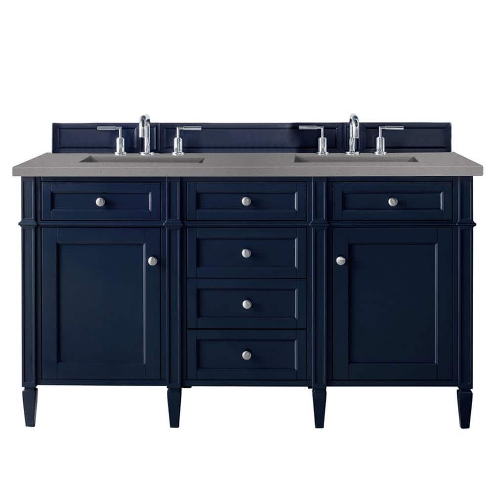 Brittany 60 in. W x 23.5 in.D x 34 in. H Double Bath Vanity in Victory Blue