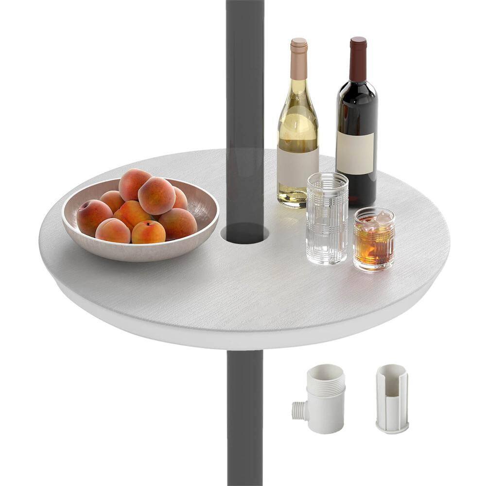 20” Outdoor Adjustable Umbrella Table for 1.5” & 1.9” Patio Umbrella Pole in White price history on PriceWatchPro