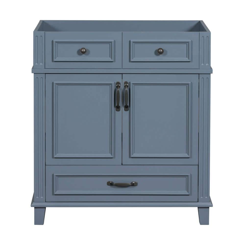 30 in. W x 18 in. D x 33 in. H Bath Vanity Cabinet without Top in Blue